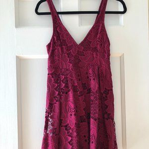 Free People Red Lace Party Dress